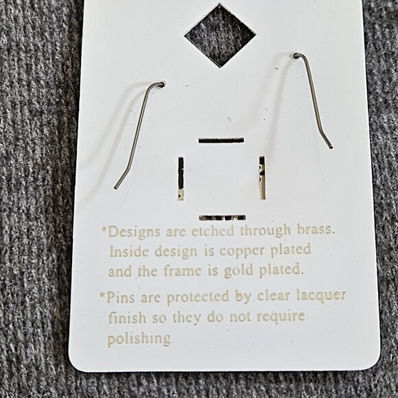 Copper Reflections Earrings Bear Eagle Copper Brass Hand Crafted First Nations - Picture 5 of 10